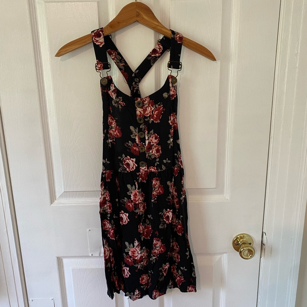 Floral Black and Pink Dress